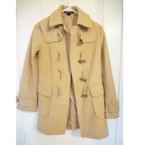Women’s Gap Camel Wool Pea Coat XS
